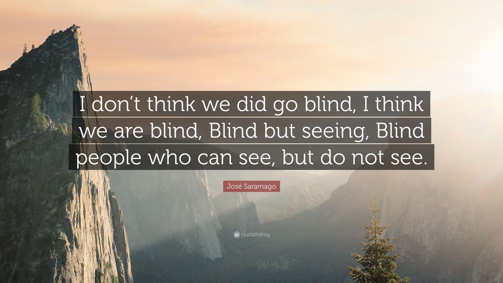 Blind but seeing.